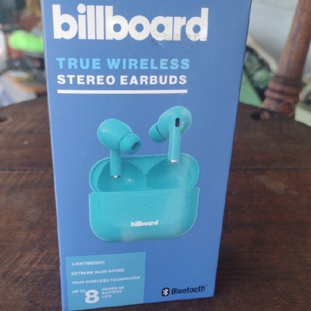 Billboard True Wireless Stereo Earbuds - Blue NWT